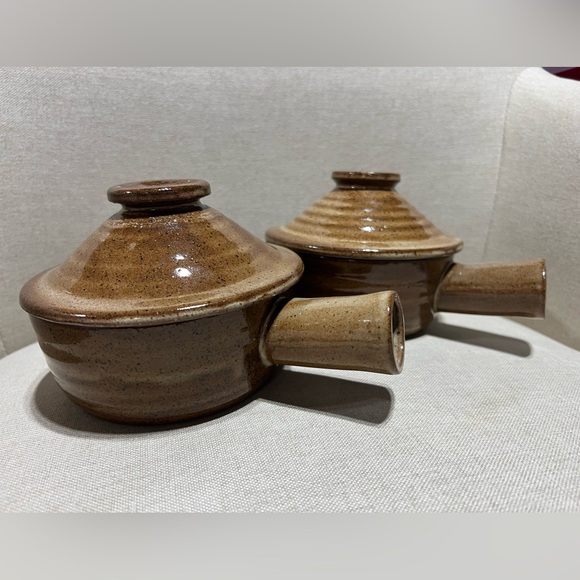 Set of 2 Vintage French Onion Soup Bowls with Lids - Picture 1 of 4